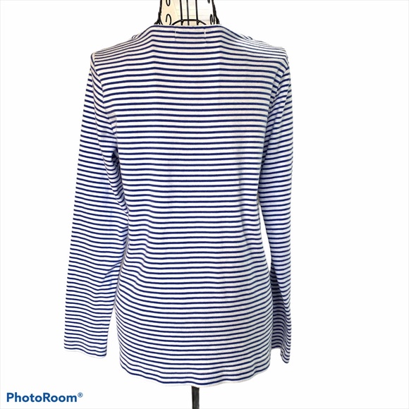 Vineyard Vines Blue and White Striped Long Sleeve - Picture 4 of 8